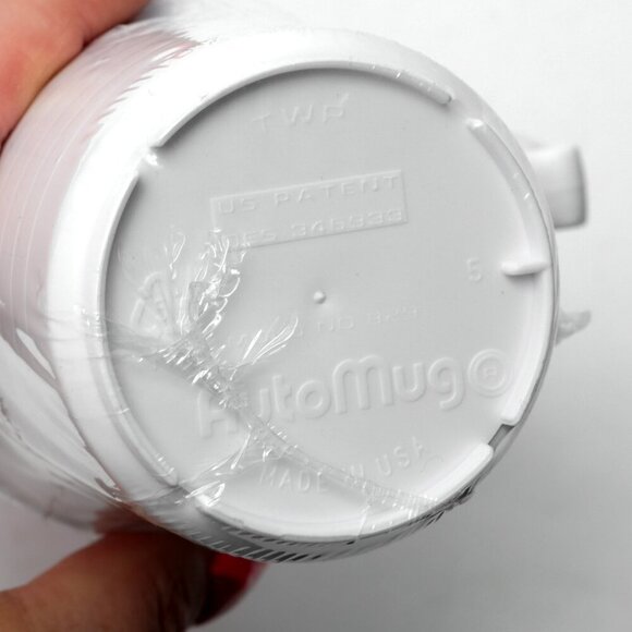 Vintage Country Style Superb Coffee Travel Mug Red White 90s Traveler Auto Mug - Picture 5 of 8